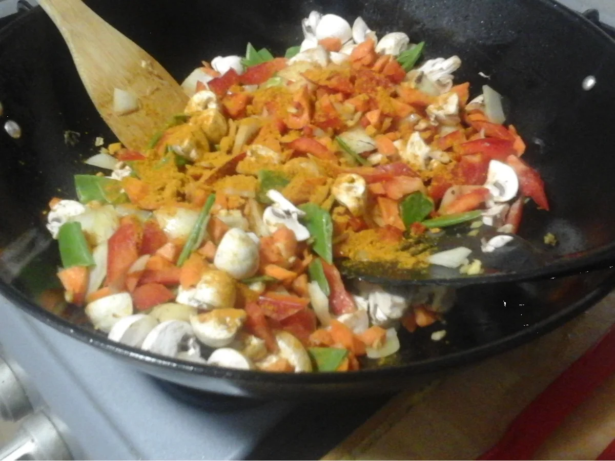 Hähnchenfleisch-Gemüse-Curry mit Basmatireis - Rezept - Bild Nr. 10