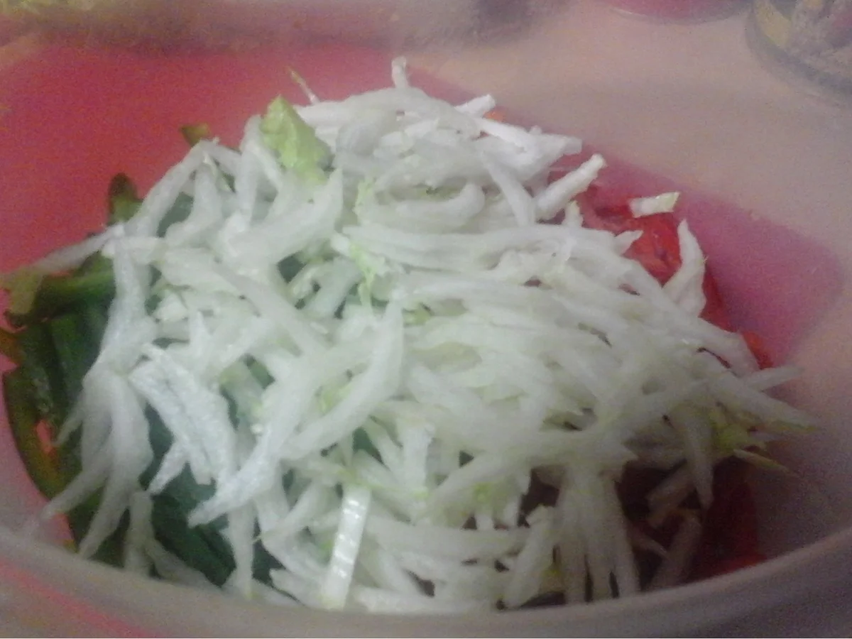 Chinesische Nudeln mit Ei und Gemüse im Wok - Rezept - Bild Nr. 16424