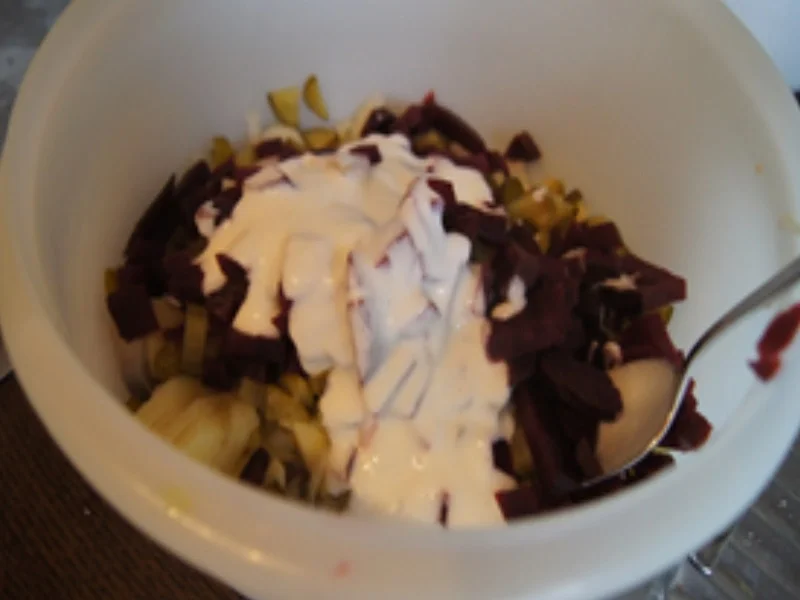 Rezept: Heringssalat mit Pellkartoffeln Bild Nr. 10 Heringssalat mit Pellkartoffeln - Rezept - Bild Nr. 10