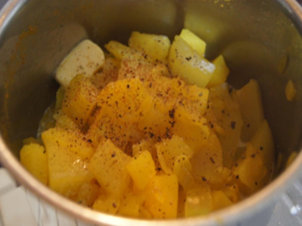 Kohlrabi-Schnitzel mit Kohlrabi-Möhren-Gemüse und Kohlrabi-Kartoffel-Creme - Rezept - Bild Nr. 12