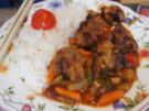 Schweinefilet frittiert mit Gemüse süß-sauer und Basmatireis - Rezept - Bild Nr. 2