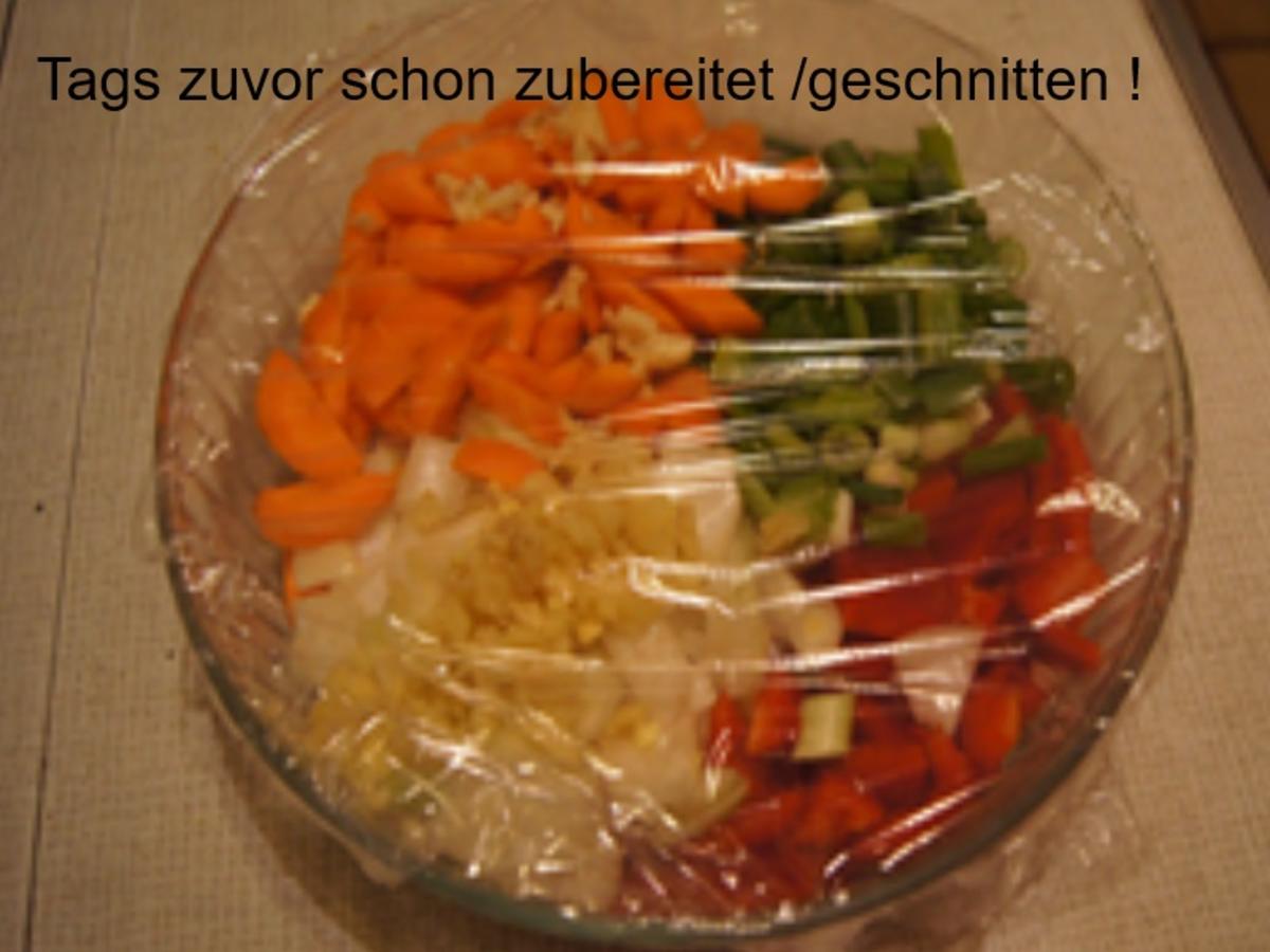 Schweinefilet frittiert mit Gemüse süß-sauer und Basmatireis - Rezept - Bild Nr. 10