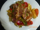Marinierter Thunfisch mit warmen Gemüsesalat - Rezept - Bild Nr. 16432