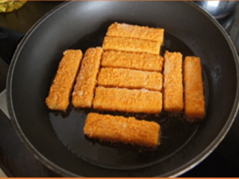 Rezept: Fischstäbchen mit Erbsen-Gemüse und Sellerie-Kartoffel-Stampf Bild Nr. 16441 Fischstäbchen mit Erbsen-Gemüse und Sellerie-Kartoffel-Stampf - Rezept - Bild Nr. 16441