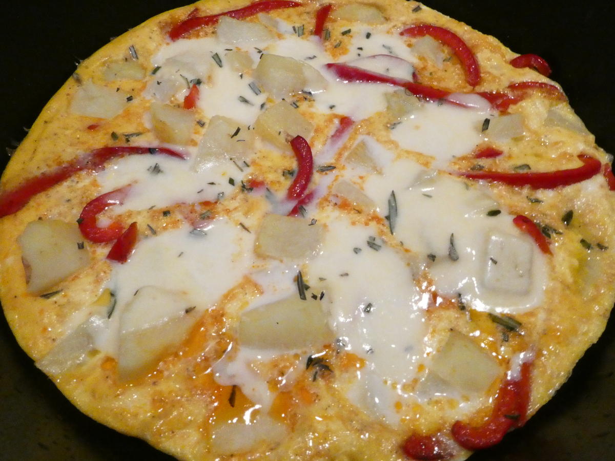 Frittata mit Paprika und Mozzarella - Rezept - Bild Nr. 16451