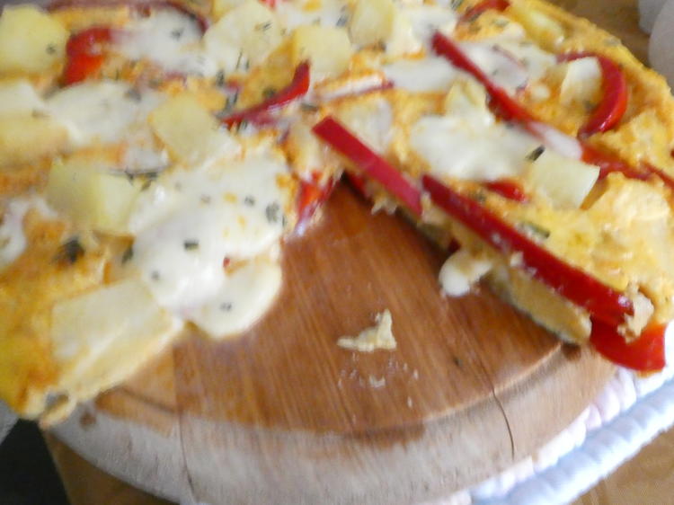 Frittata mit Paprika und Mozzarella - Rezept - kochbar.de Frittata mit Paprika und Mozzarella - Rezept - kochbar.de