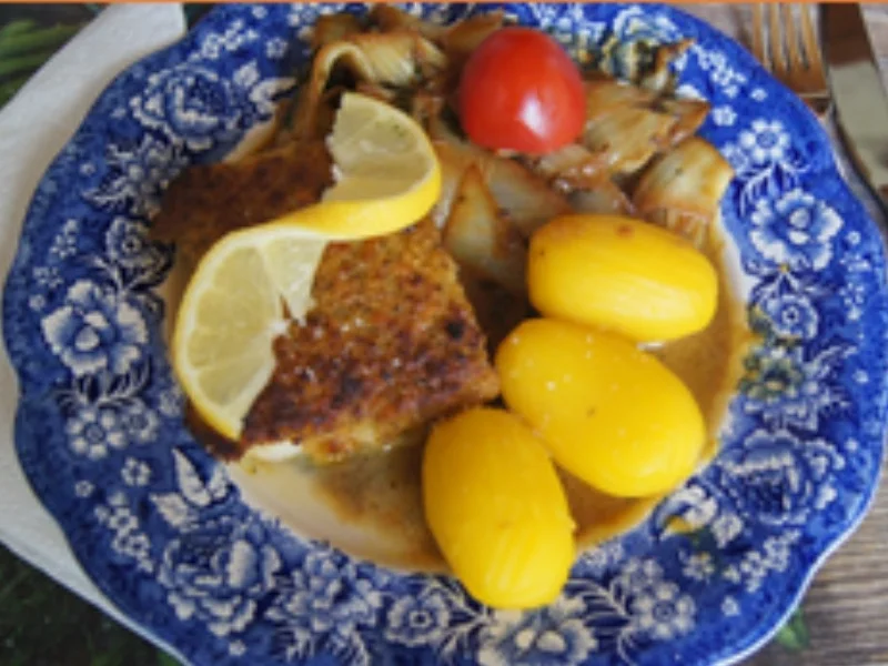 Schlemmerfilet à la Bordelaise mit geschmorten Chinakohlblattherzen und Drillingen - Rezept - Bild Nr. 13