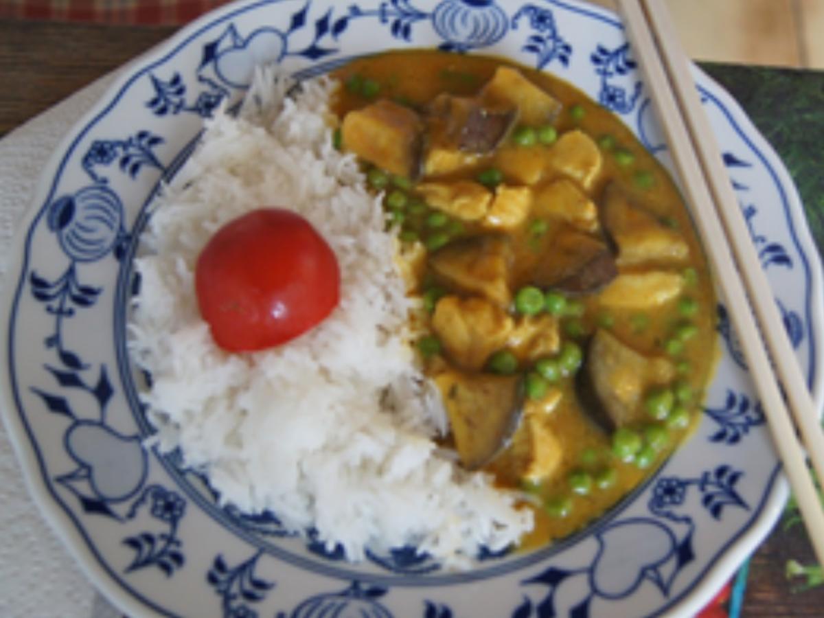 Thailändisches gelbes Hähnchencurry mit Basmatireis - Rezept - kochbar.de