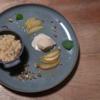 Birnencrumble mit Tonkabohnen-Eis auf Apfelcarpaccio - Rezept - Bild Nr. 16440