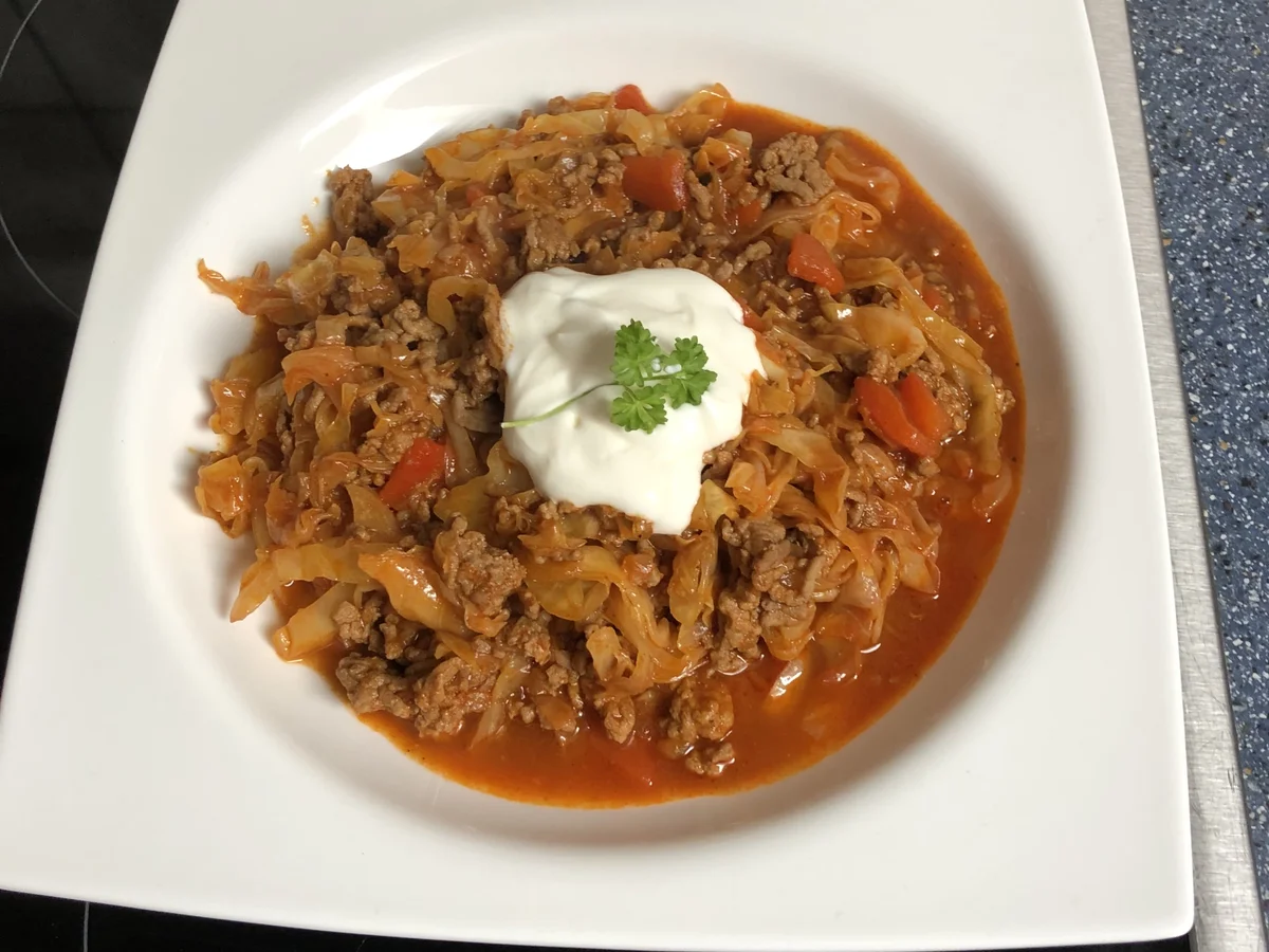 Rezept: Spitzkohl-Hack-Pfanne Bild Nr. 16459 Spitzkohl-Hack-Pfanne - Rezept - Bild Nr. 16459