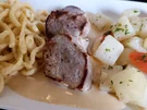 Schweinmedaillons in Senf-Sahne Sauce mit Spätzle an Gemüse - Rezept - Bild Nr. 2