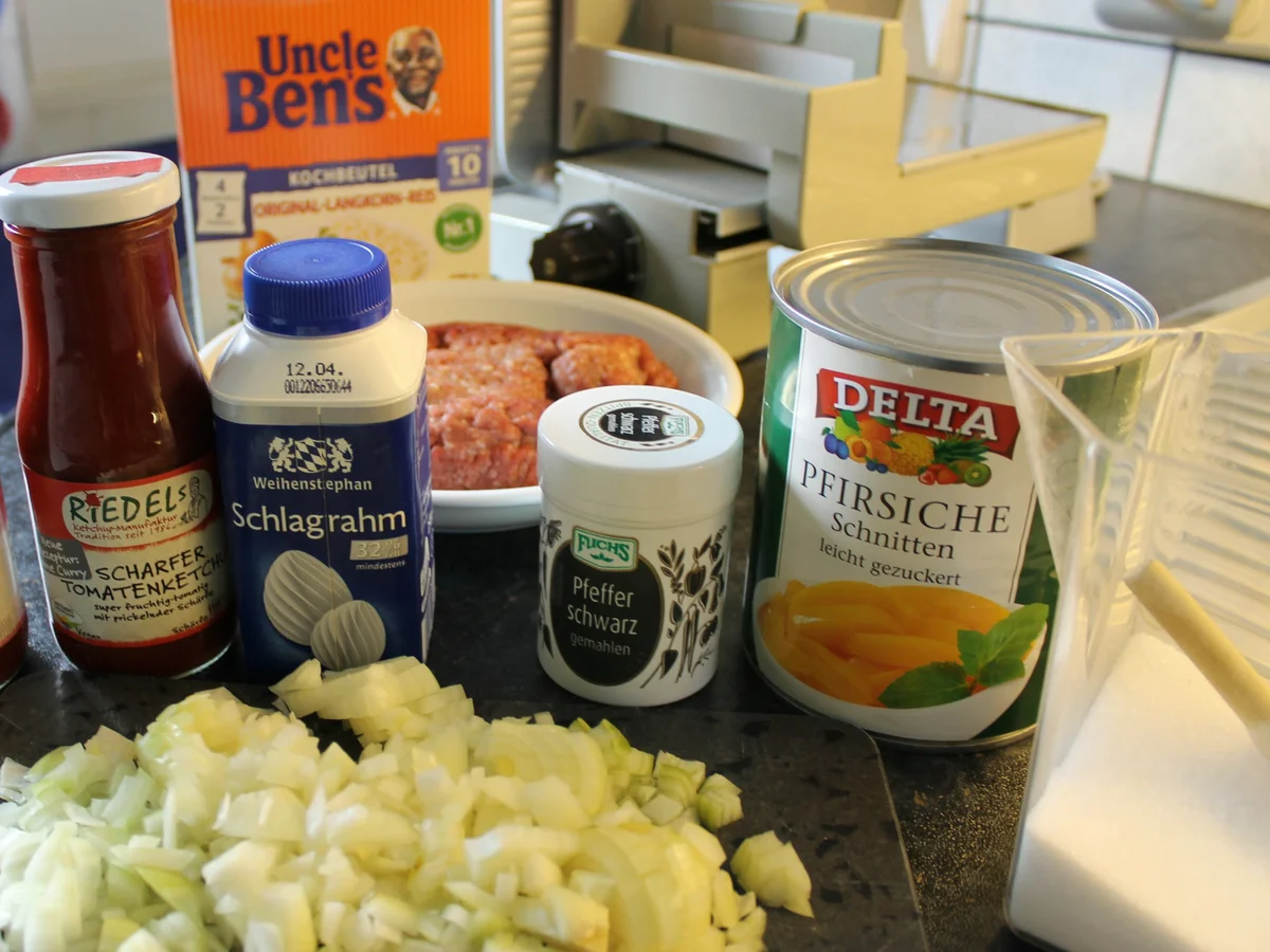 Pfirsich-Gehacktes-Auflauf - Rezept - Bild Nr. 16461