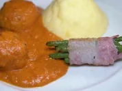 Ischianische Polpetta mit Kartoffelpüree und Speckbohnen - Rezept - Bild Nr. 2