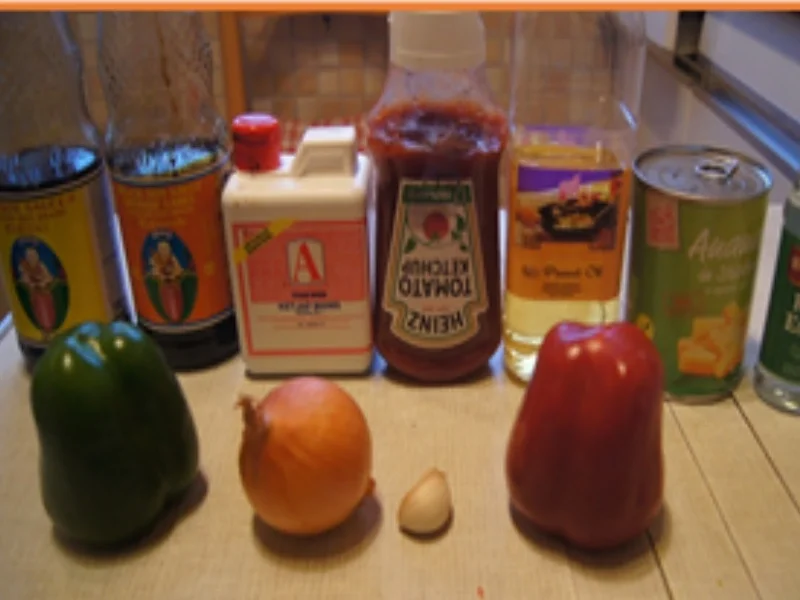 Hähnchen süßsauer mit Basmatireis - Rezept - Bild Nr. 16473