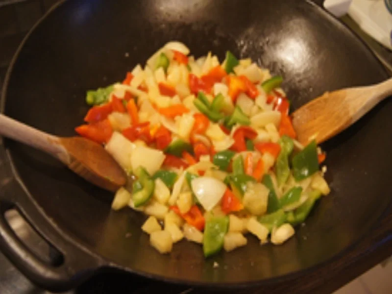 Hähnchen süßsauer mit Basmatireis - Rezept - Bild Nr. 16479