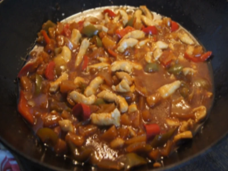 Hähnchen süßsauer mit Basmatireis - Rezept - Bild Nr. 16488