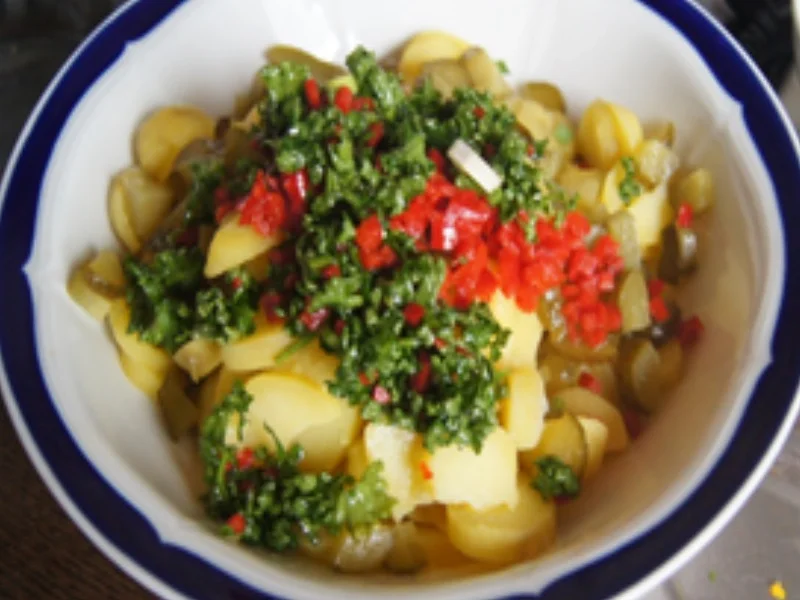 Pellkartoffelsalat mit Chili und gekochten Ei - Rezept - Bild Nr. 6