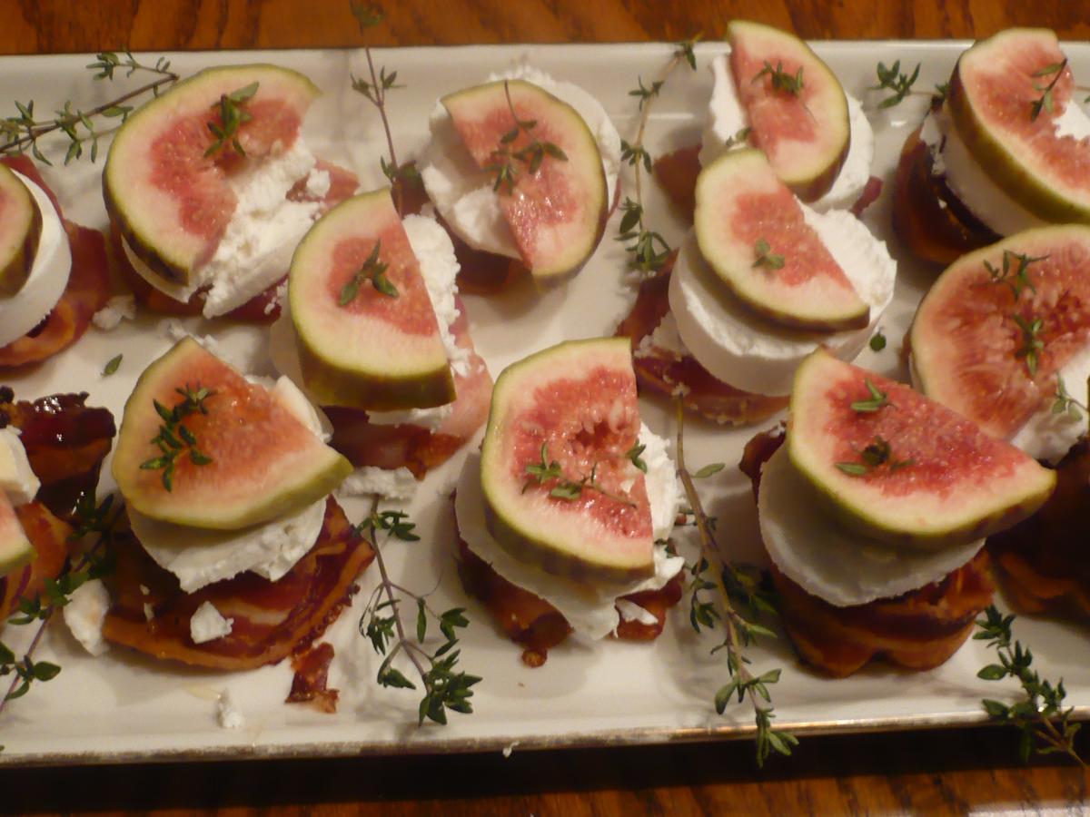 Bacon Chip mit Ziegenkäse und Feige - von rollimops