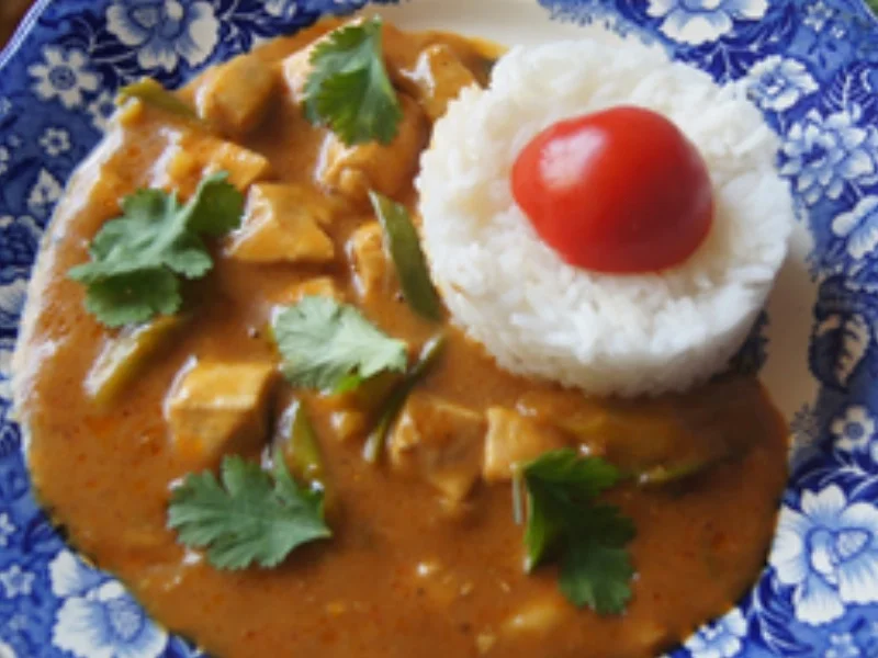 Thailändisches Hühnercurry mit Jasmin Reis - Rezept - Bild Nr. 16472