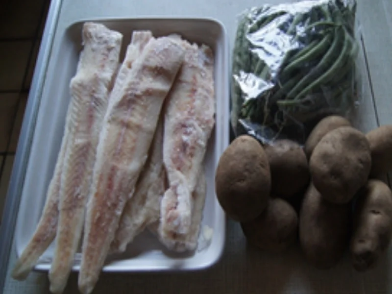 Rezept: Seelachsfilet in Knusperpanade mit Bobby Bohnen und Kartoffelcreme Bild Nr. 16473 Seelachsfilet in Knusperpanade mit Bobby Bohnen und Kartoffelcreme - Rezept - Bild Nr. 16473