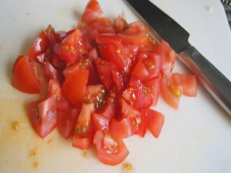 Rezept: Seelachsfilet mit Paprikagemüse und Pellkartoffel-Drillingen Bild Nr. 8 Seelachsfilet mit Paprikagemüse und Pellkartoffel-Drillingen - Rezept - Bild Nr. 8