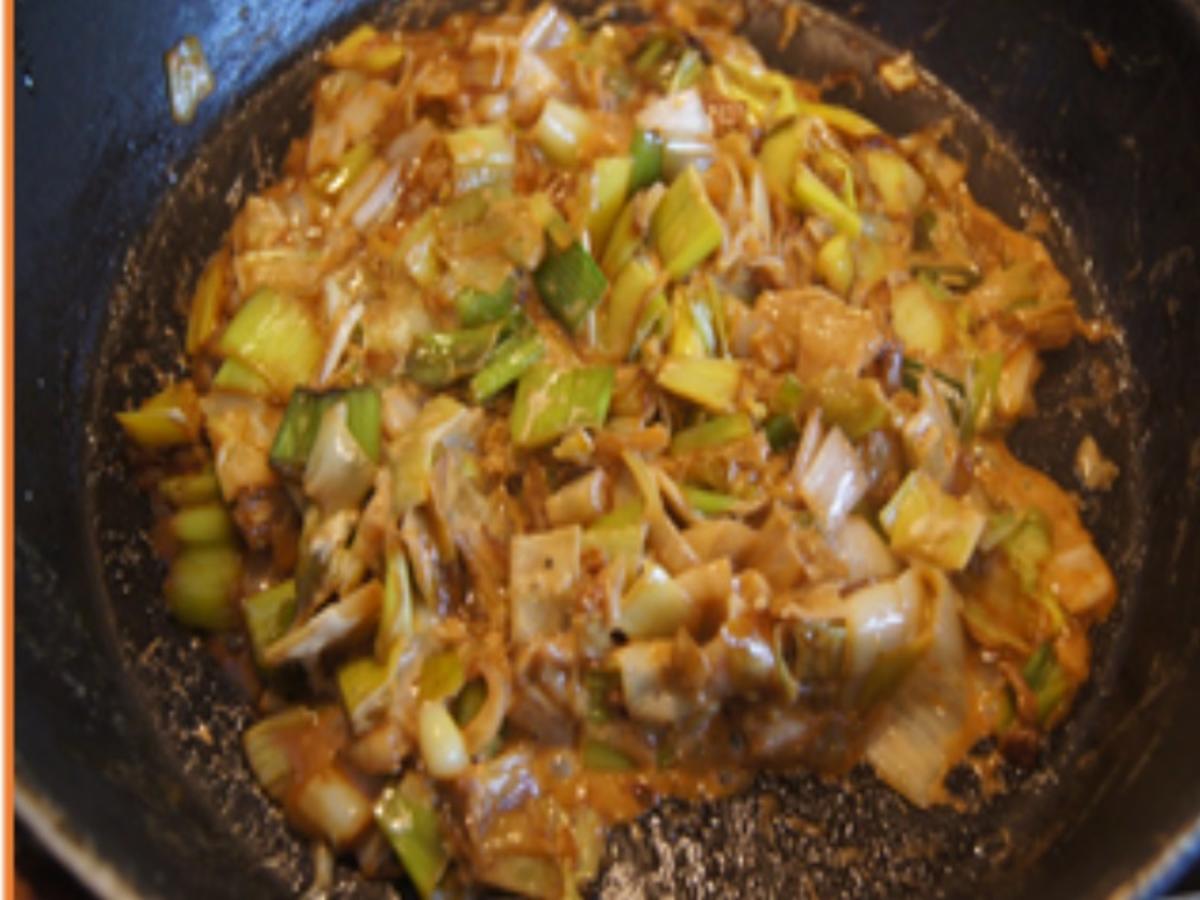 Rahm Porree Gemüse mit Mini Schnitzeln und herzhaften Bratkartoffeln ...