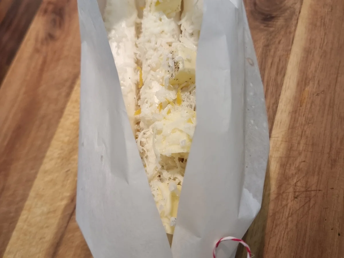 Spargel im Päckchen mit Buttermilch-Dressing - Rezept - Bild Nr. 16477