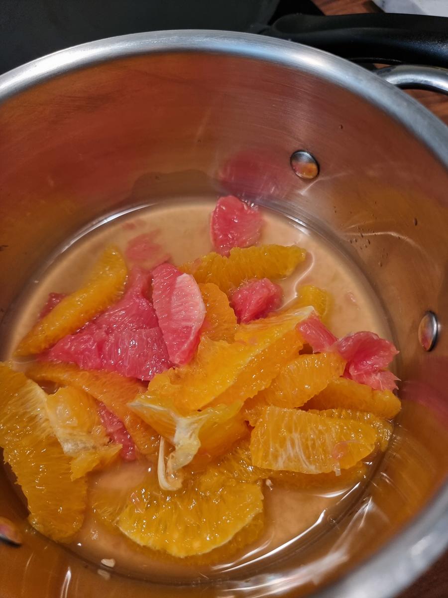 Crépes mit Orangen und Grapefruit - Rezept - Bild Nr. 16479
