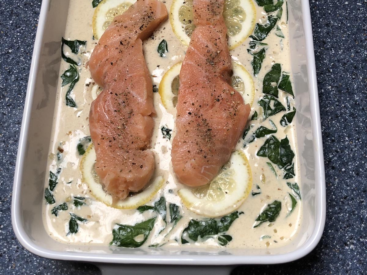 Lachs in Spinatsoße - schnell &amp; einfach - von Backfee1961