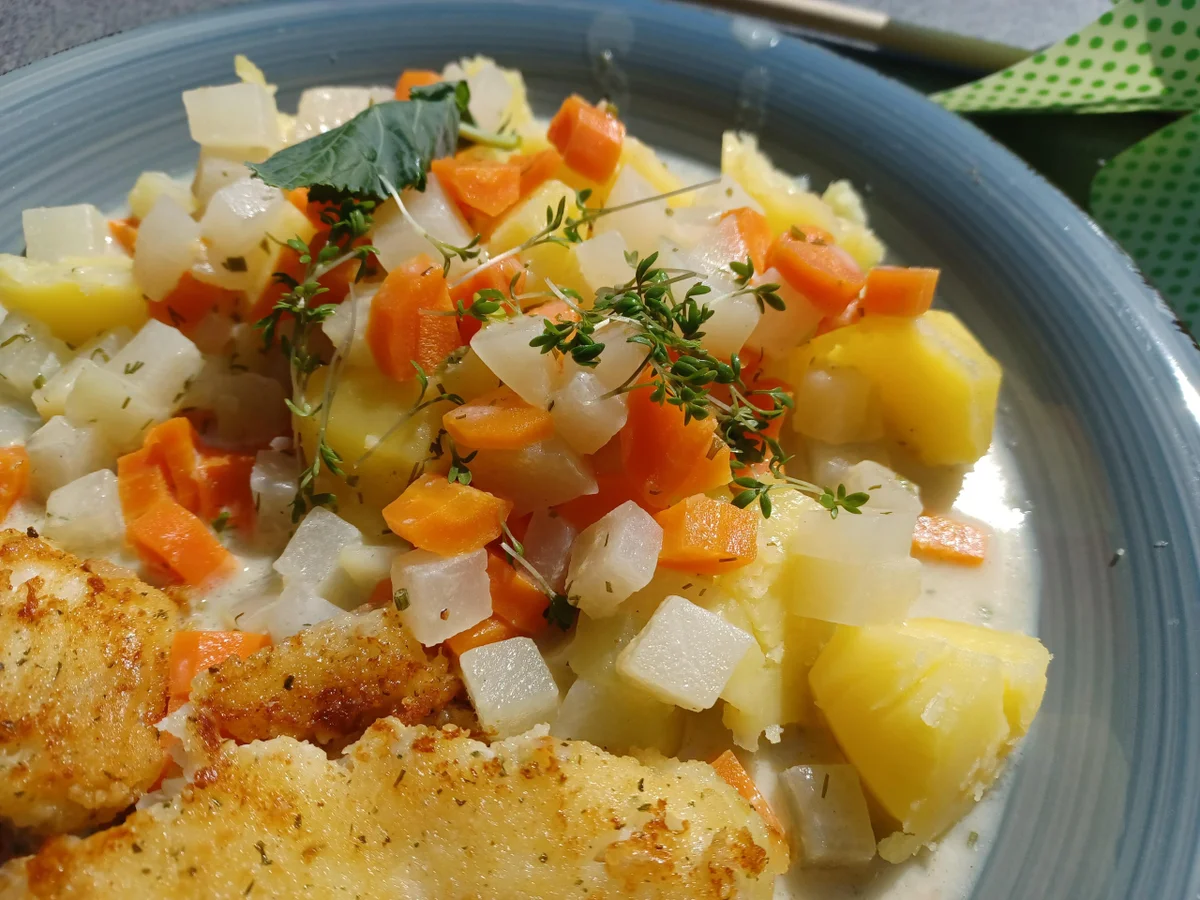 Gemüsebeilage mit Kohlrabi und Möhren - Rezept - Bild Nr. 16485