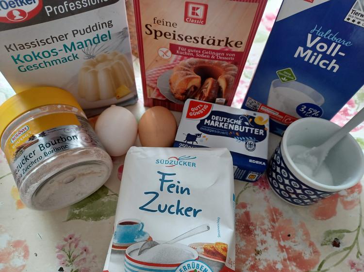 Puddingkuchen - Kokos / Mandel - Rezept - kochbar.de