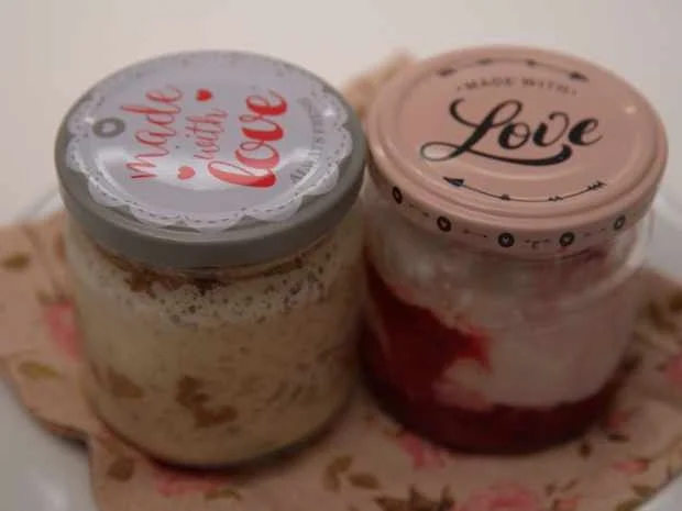 Mousse Tiramisu mit gebackenen Äpfeln und Erdbeer-Baiser Wolke - Rezept - Bild Nr. 16505