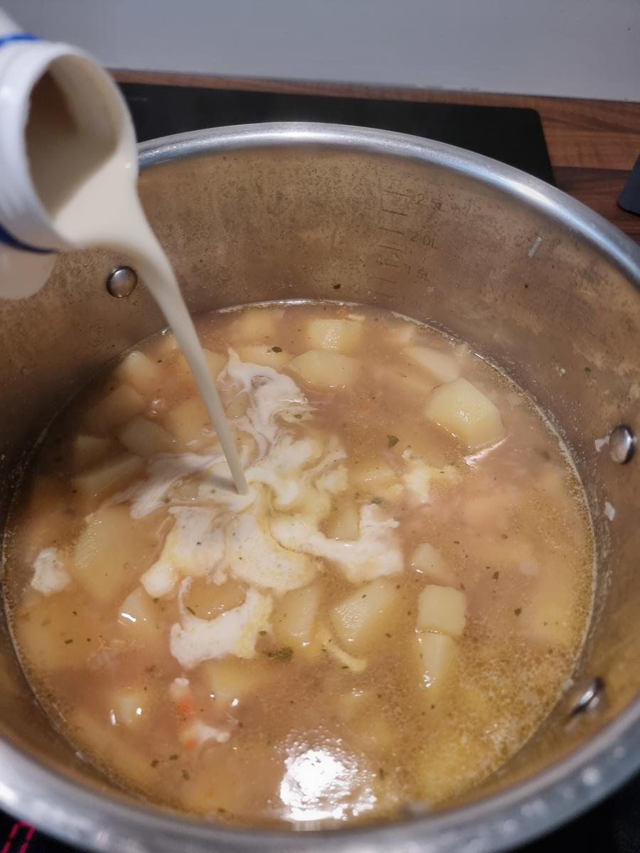 Kartoffel-Bärlauch-Suppe mit Süßkartoffel-Croutons - Rezept - Bild Nr. 16517