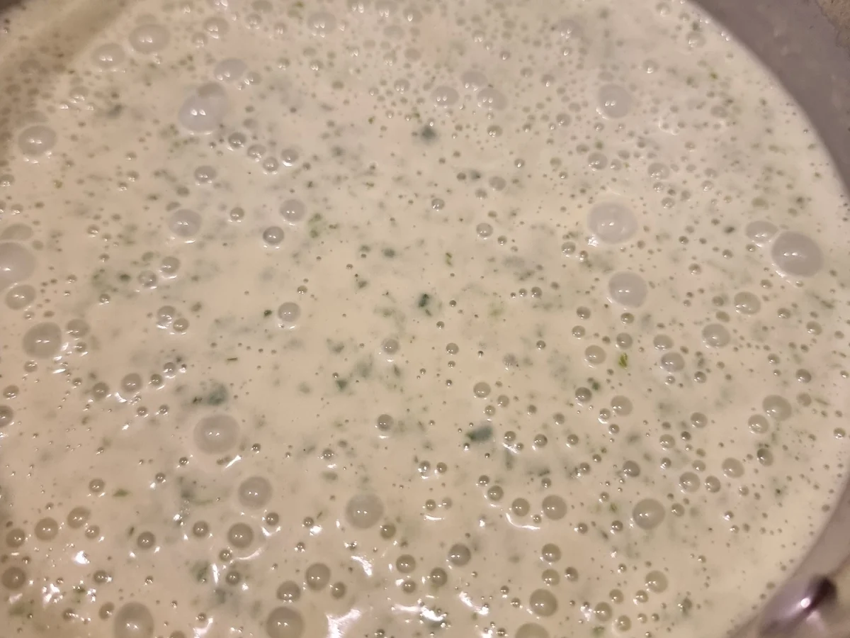 Kartoffel-Bärlauch-Suppe mit Süßkartoffel-Croutons - Rezept - Bild Nr. 16523