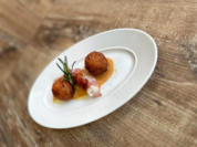 Garnele mit Bacalhau-Praline und Paprikasauce (MC Fitti) - Rezept - Bild Nr. 2