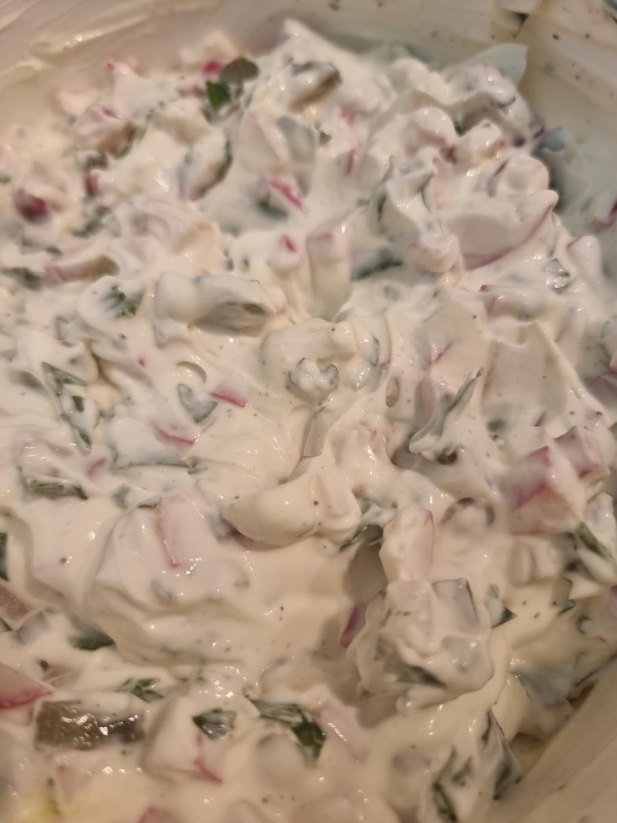 Kartoffelspiralen mit Radischen-Sour-Cream - Rezept - Bild Nr. 16511