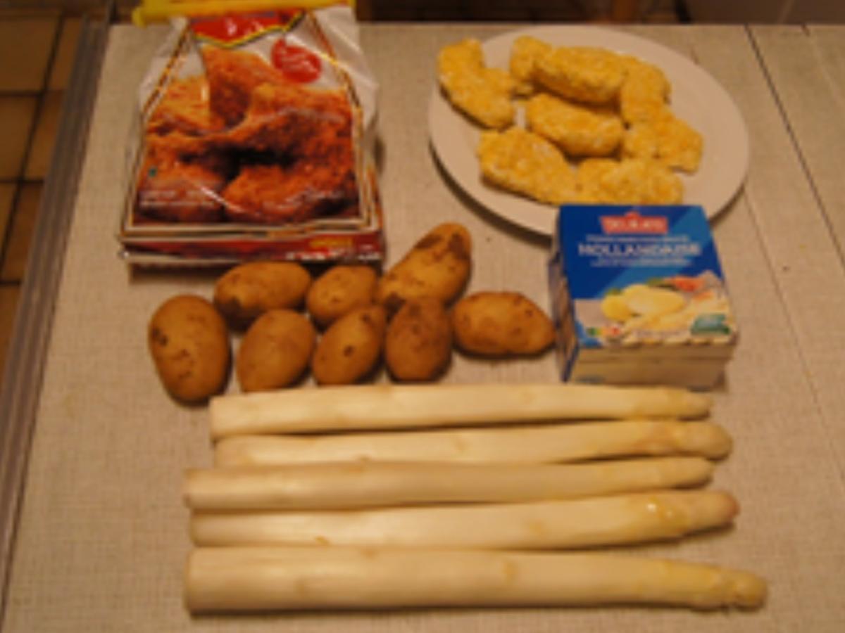 Frittierter Spargel mit Chicken Nuggets und Frühkartoffeln - Rezept - Bild Nr. 3