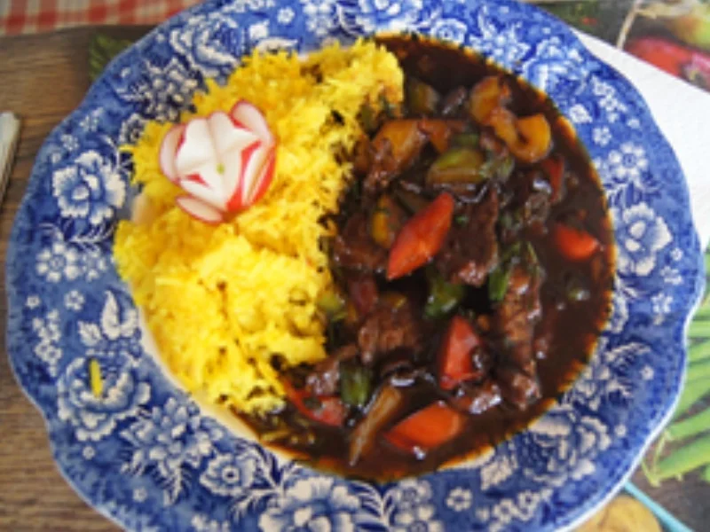 Rindfleisch mit Paprikamix und Basmatireis - Rezept - Bild Nr. 16526