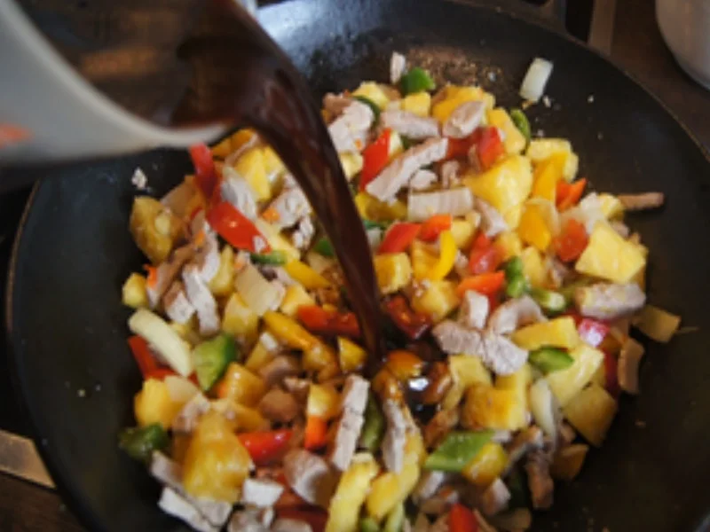 Schweinefleisch süß-sauer mit Basmatireis - Rezept - Bild Nr. 16517