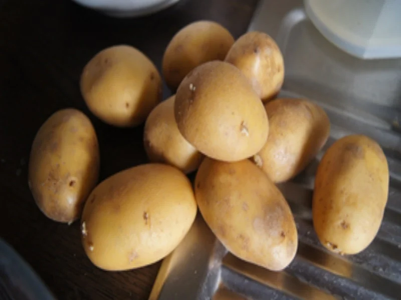 Spargel mit einfacher Sauce Hollandaise, Lachsfilet und Kümmel-Drillinge - Rezept - Bild Nr. 14