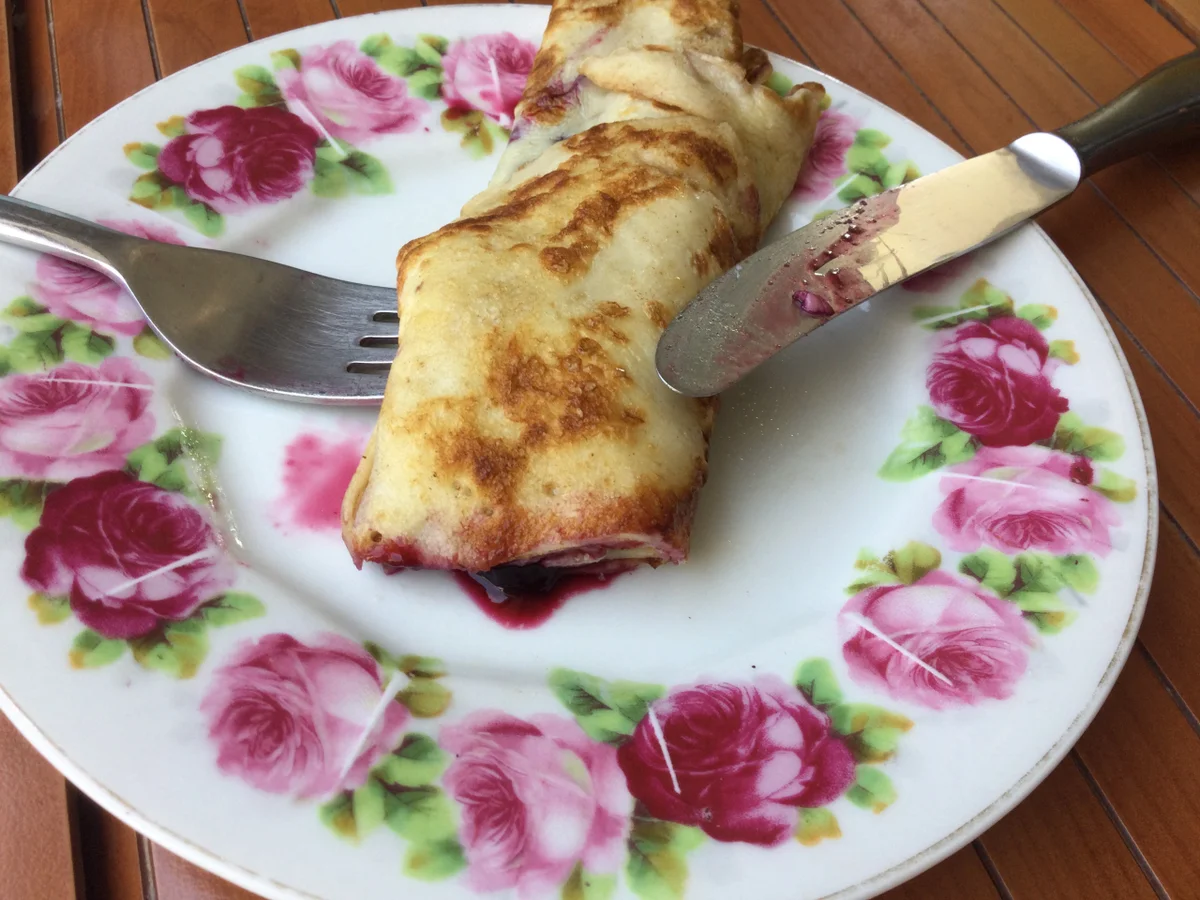 Schnelles Blaubeerkompott im Eierkuchen - Rezept - Bild Nr. 16517