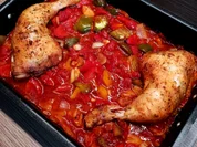 Rezept: Hähnchenkeulen im Gemüsebett Bild Nr. 16519 Hähnchenkeulen im Gemüsebett - Rezept - Bild Nr. 16519