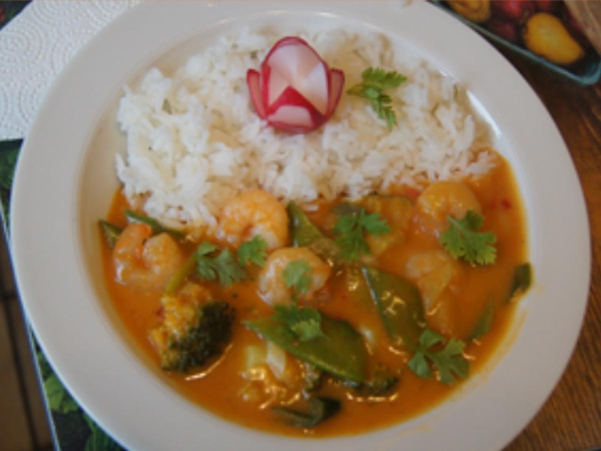 Rotes Tiger-Garnelen Curry mit Jasmin-Reis - Rezept - Bild Nr. 14