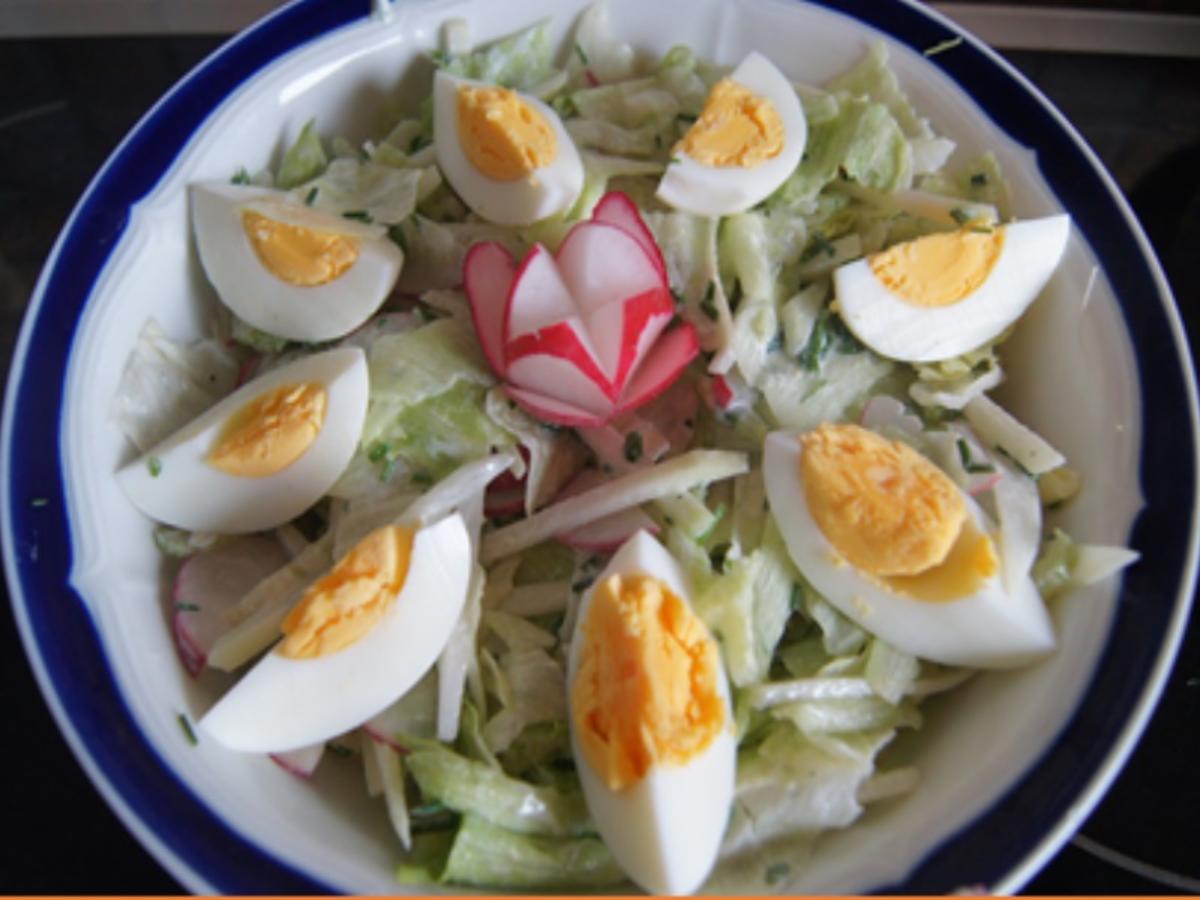 Großer Salat mit Ei zum Abnehmen - Rezept - Bild Nr. 2