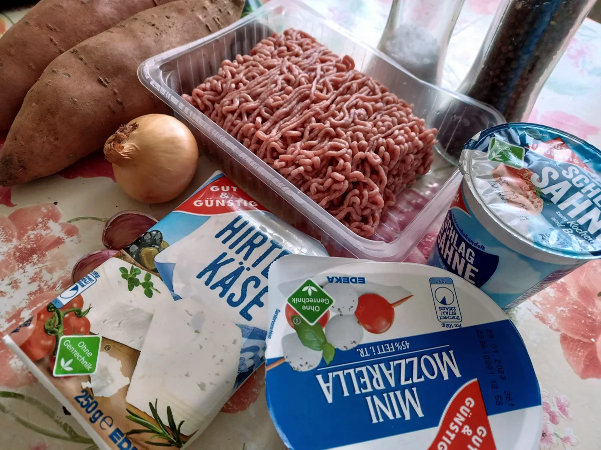 Rezept: Süßkartoffel - Hackfleisch - Auflauf Bild Nr. 16562 Süßkartoffel - Hackfleisch - Auflauf - Rezept - Bild Nr. 16562