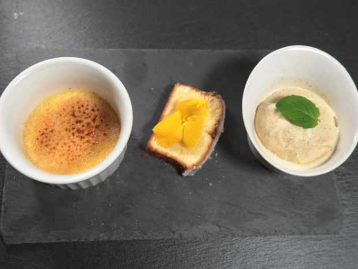 Französischer Zitronenkuchen mit Lavendeleis und Crème brulée - von Das ...