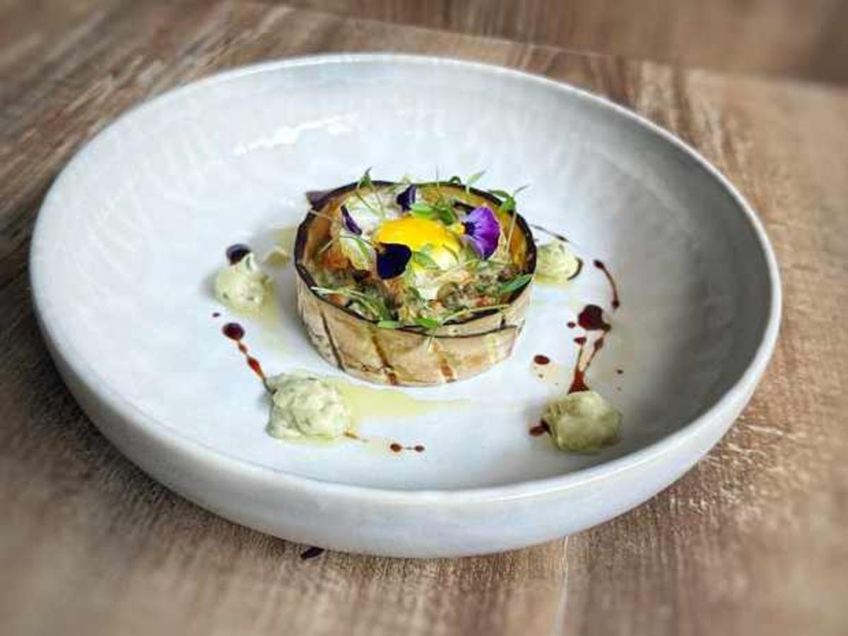Linsensalat mit Auberginencreme und Wachtelei Insa Thiele Eich ...