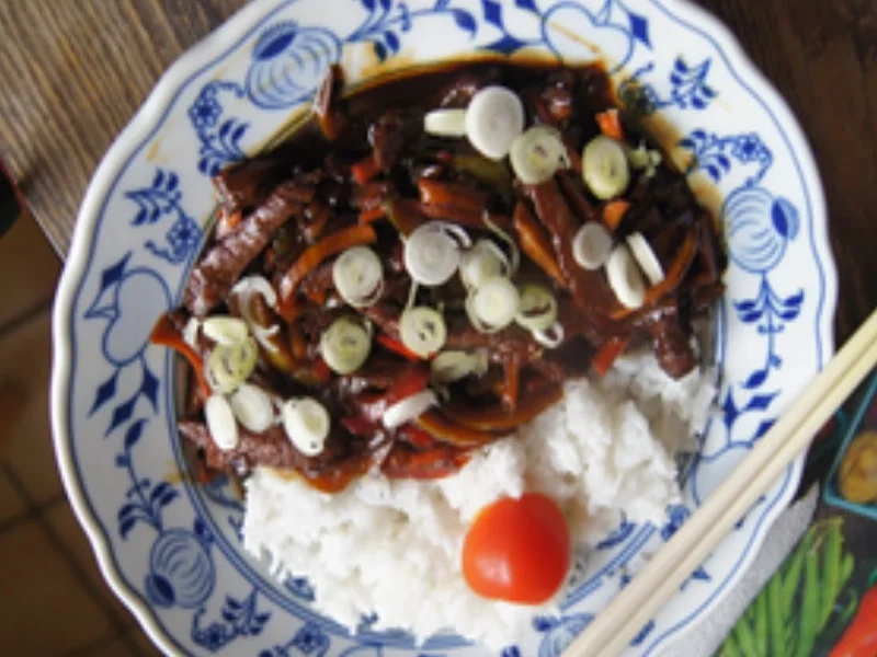 Rezept: Rindfleisch mit Gemüsemix und Basmatireis Bild Nr. 16594 Rindfleisch mit Gemüsemix und Basmatireis - Rezept - Bild Nr. 16594