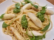 Spaghetti mit Spargel und Rucola-Pesto - Rezept - Bild Nr. 16576