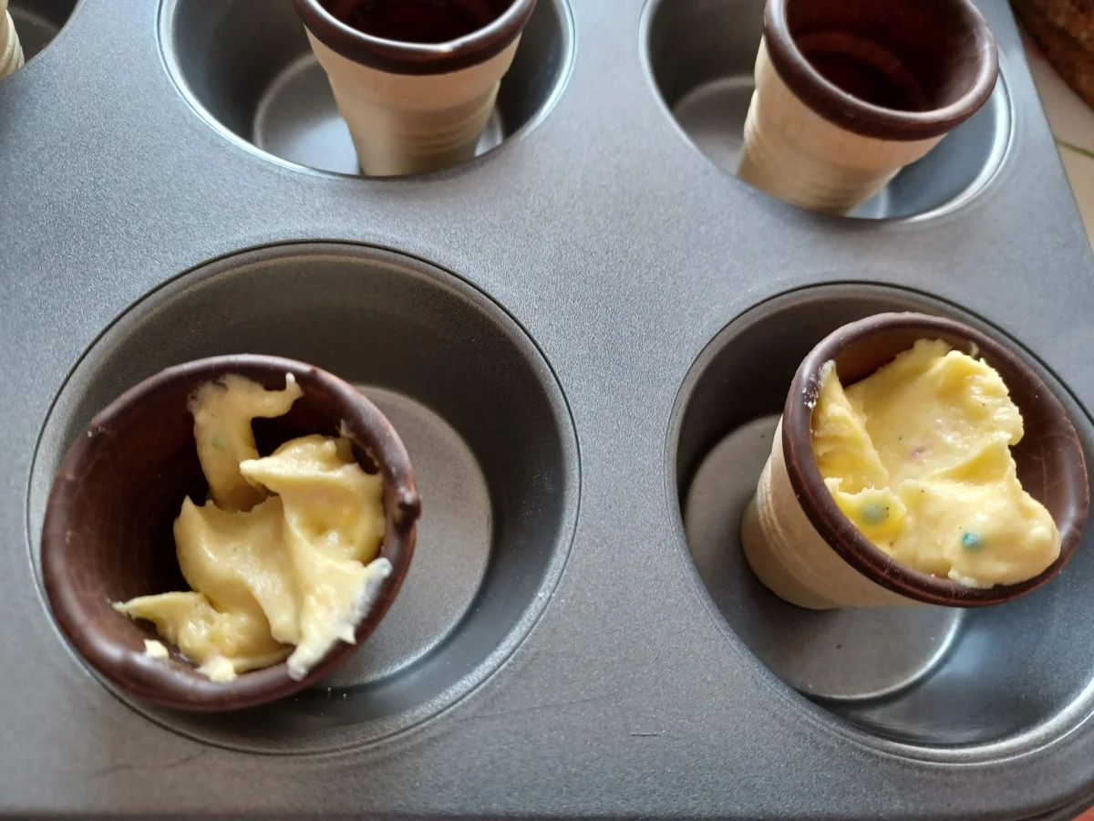 Kleine Kuchen in der Waffel - Rezept - Bild Nr. 16581